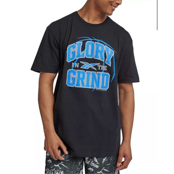 31. Reebok NWT Glory Grind Graphic T-Shirt Black/Vector - Picture 2 of 4